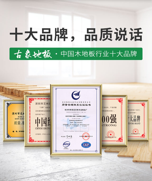 古象地板，中国木地板行业十大品牌，中国品牌500强